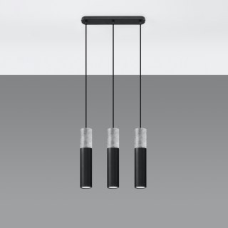 Sollux Lighting Lampa wisząca BORGIO 3L czarny