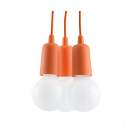 Sollux Lighting Lampa wisząca DIEGO 3 pomarańczowy