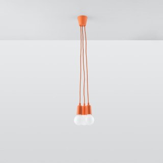Sollux Lighting Lampa wisząca DIEGO 3 pomarańczowy