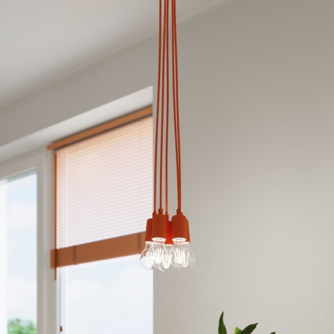 Sollux Lighting Lampa wisząca DIEGO 3 pomarańczowy