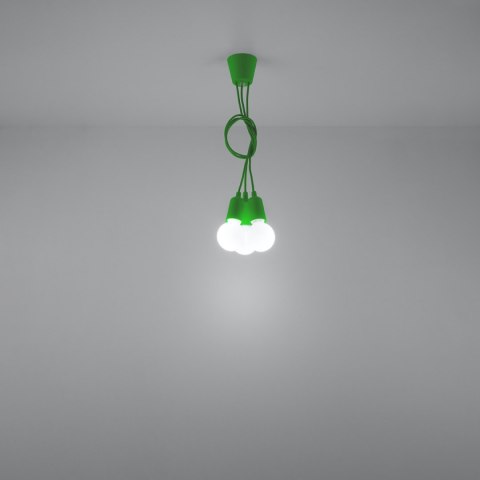 Sollux Lighting Lampa wisząca DIEGO 3 zielony
