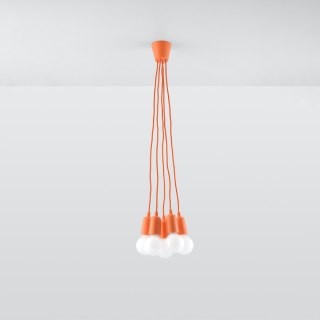 Sollux Lighting Lampa wisząca DIEGO 5 pomarańczowy