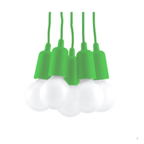 Sollux Lighting Lampa wisząca DIEGO 5 zielony