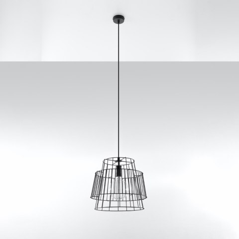 Sollux Lighting Lampa wisząca GATE czarny