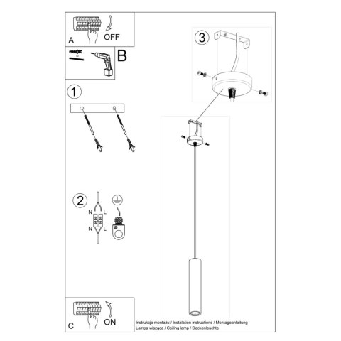 Sollux Lighting Lampa wisząca LUVO 1
