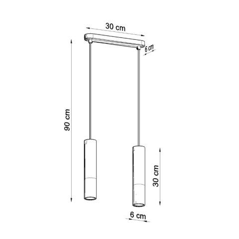 Sollux Lighting Lampa wisząca PABLO 2 czarna