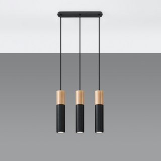 Sollux Lighting Lampa wisząca PABLO 3L czarna