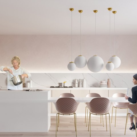 Sollux Lighting Lampa wisząca UGO 30 złota