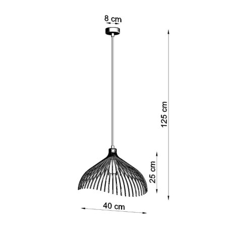 Sollux Lighting Lampa wisząca UMB czarny