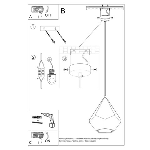 Sollux Lighting Lampa wisząca ceramiczna PAVLUS