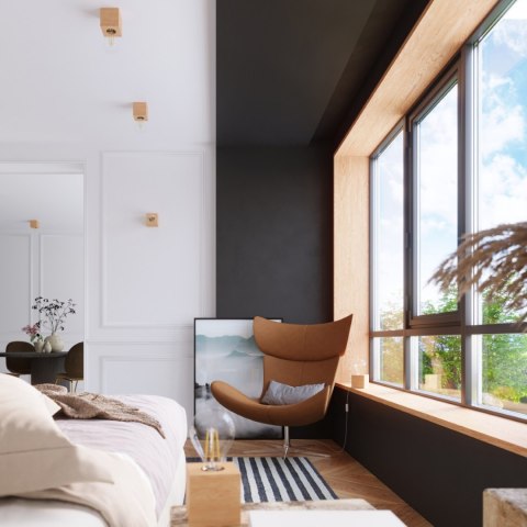 Sollux Lighting Plafon ARIZ naturalne drewno