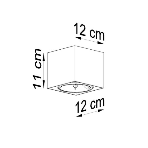 Sollux Lighting Plafon BLAKE szary