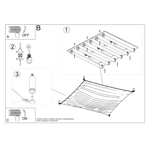 Sollux Lighting Plafon LUNA 4 biały