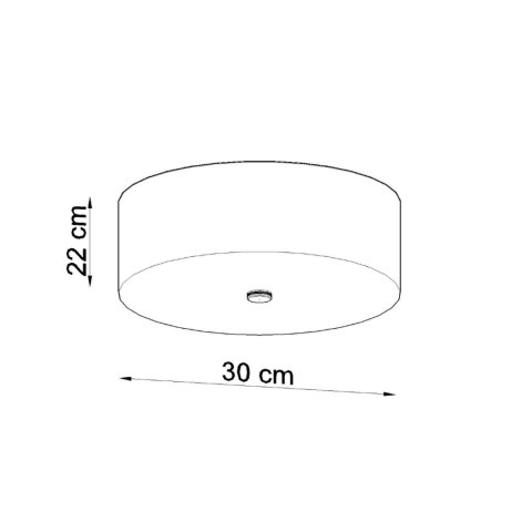 Sollux Lighting Plafon SKALA 30 czarny