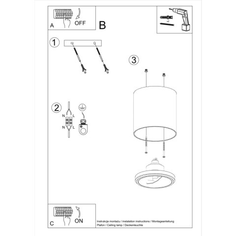 Sollux Lighting Plafon TIUBE biały