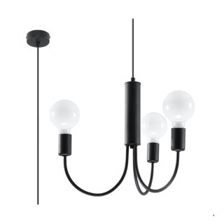 Sollux Lighting Żyrandol PICCOLO 3 czarny