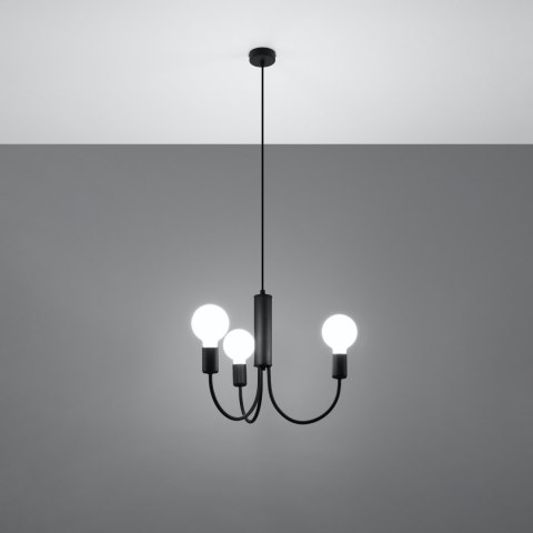 Sollux Lighting Żyrandol PICCOLO 3 czarny