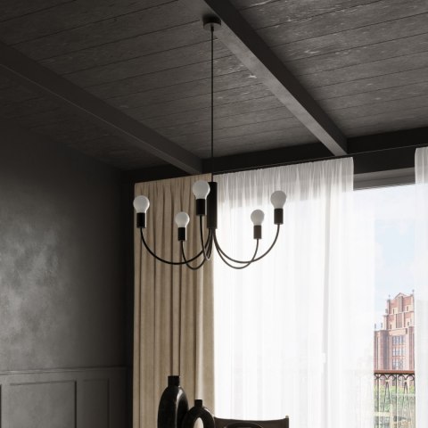 Sollux Lighting Żyrandol PICCOLO 3 czarny