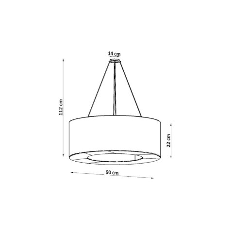 Sollux Lighting Żyrandol SATURNO 90 czarny