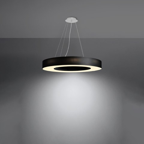 Sollux Lighting Żyrandol SATURNO SLIM 70 czarny