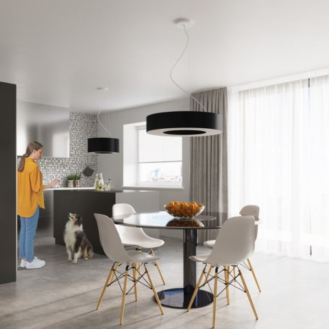Sollux Lighting Żyrandol SATURNO SLIM 70 czarny