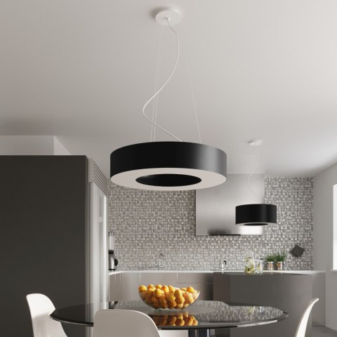 Sollux Lighting Żyrandol SATURNO SLIM 70 czarny
