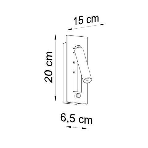 Sollux Lighting Kinkiet ENIF czarny