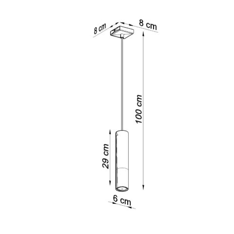 Sollux Lighting Lampa wisząca LOOPEZ 1 czarny/miedź