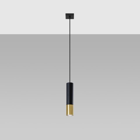 Sollux Lighting Lampa wisząca LOOPEZ 1 czarny/złoty