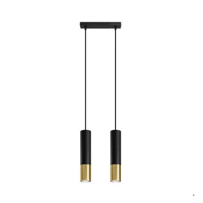 Sollux Lighting Lampa wisząca LOOPEZ 2 czarny/złoty