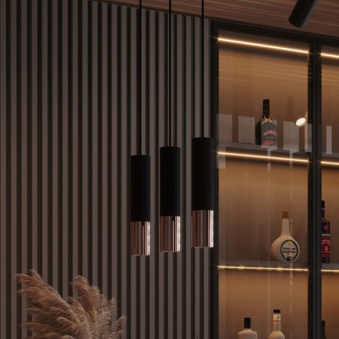 Sollux Lighting Lampa wisząca LOOPEZ 3P czarny/miedź