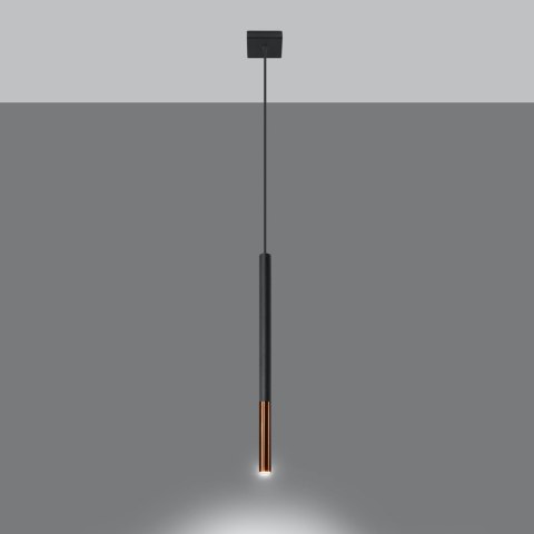 Sollux Lighting Lampa wisząca MOZAICA 1 czarny/miedź