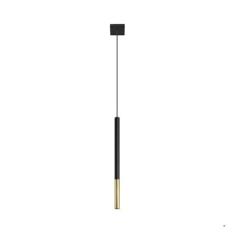 Sollux Lighting Lampa wisząca MOZAICA 1 czarny/złoto