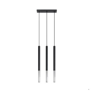Sollux Lighting Lampa wisząca MOZAICA 3L czarny/chrom