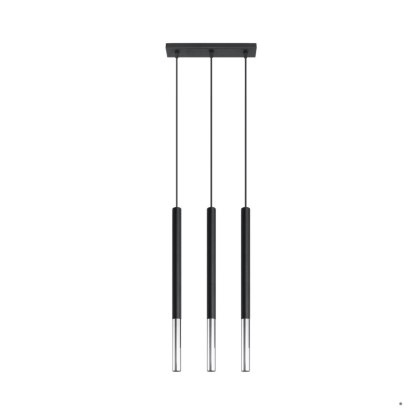 Sollux Lighting Lampa wisząca MOZAICA 3L czarny/chrom