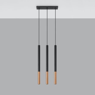 Sollux Lighting Lampa wisząca MOZAICA 3L czarny/miedź