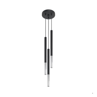 Sollux Lighting Lampa wisząca MOZAICA 3P czarny/chrom