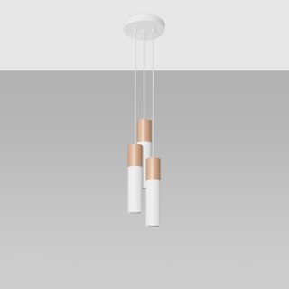 Sollux Lighting Lampa wisząca PABLO 3P biała