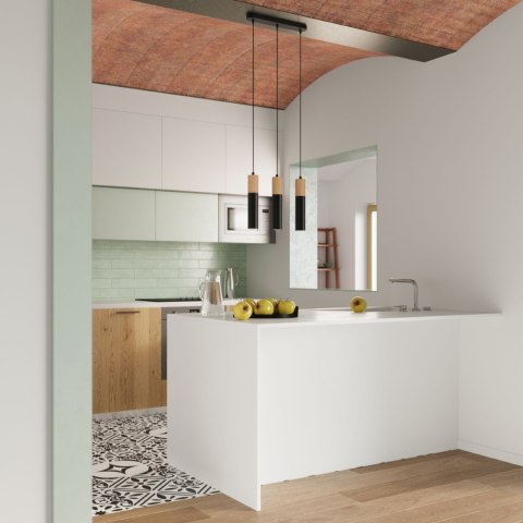 Sollux Lighting Lampa wisząca PABLO 3P czarna