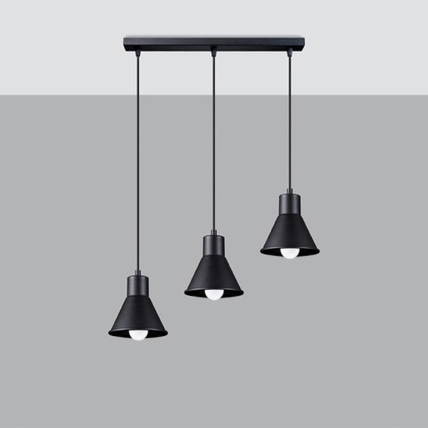 Sollux Lighting Lampa wisząca TALEJA 3 czarna [E27]