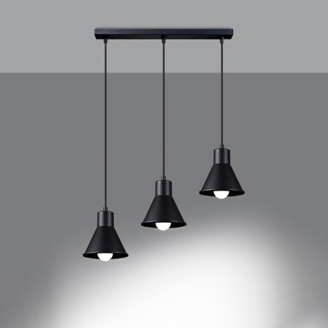 Sollux Lighting Lampa wisząca TALEJA 3 czarna [E27]
