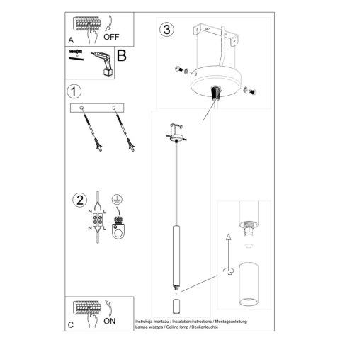 Sollux Lighting Lampa wisząca WEZYR 1 biała