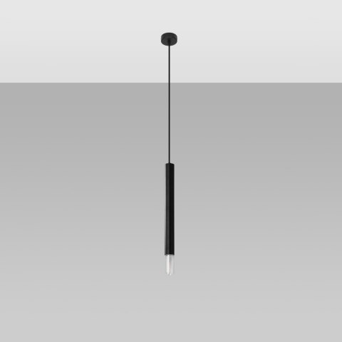 Sollux Lighting Lampa wisząca WEZYR 1 czarna
