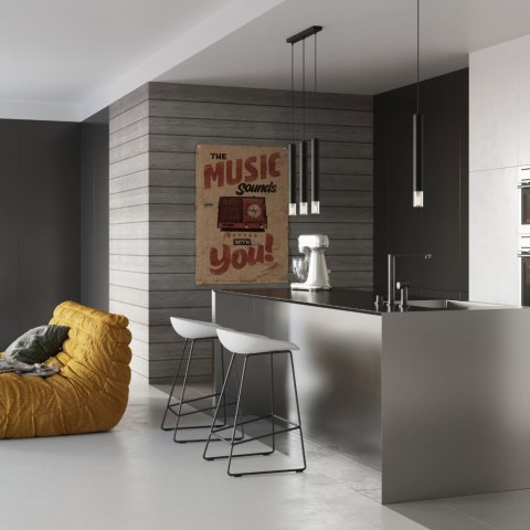 Sollux Lighting Lampa wisząca WEZYR 1 czarna