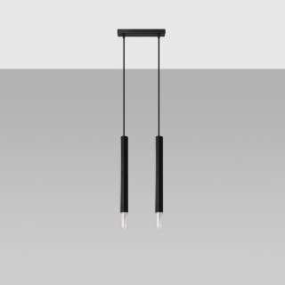 Sollux Lighting Lampa wisząca WEZYR 2 czarna