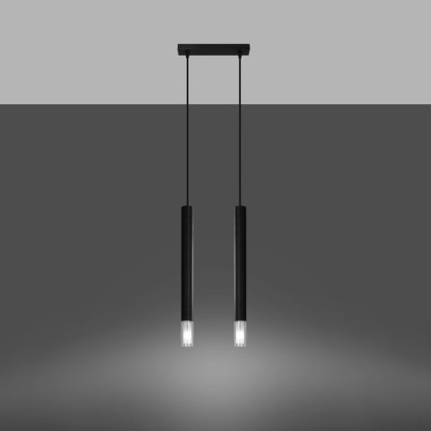 Sollux Lighting Lampa wisząca WEZYR 2 czarna