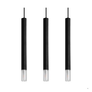 Sollux Lighting Lampa wisząca WEZYR 3 czarna