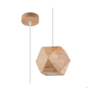Sollux Lighting Lampa wisząca WOODY naturalne drewno