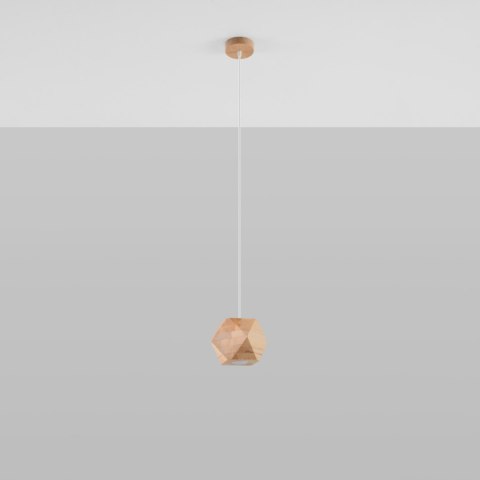 Sollux Lighting Lampa wisząca WOODY naturalne drewno