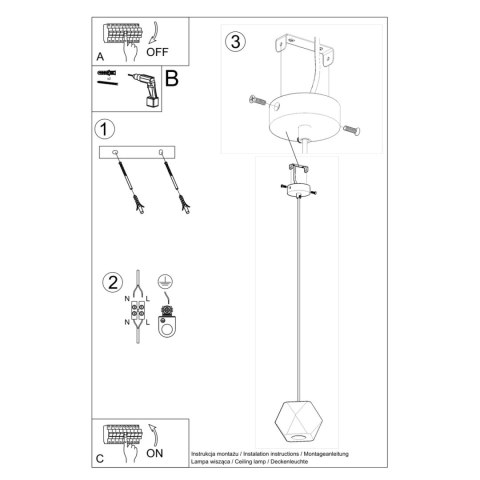 Sollux Lighting Lampa wisząca WOODY naturalne drewno
